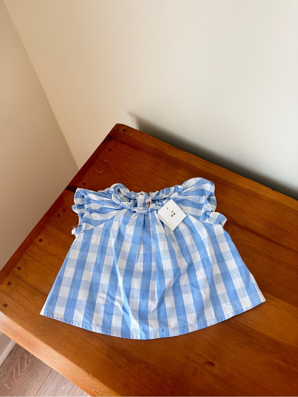 Bonpoint Blue Gingham Blouse